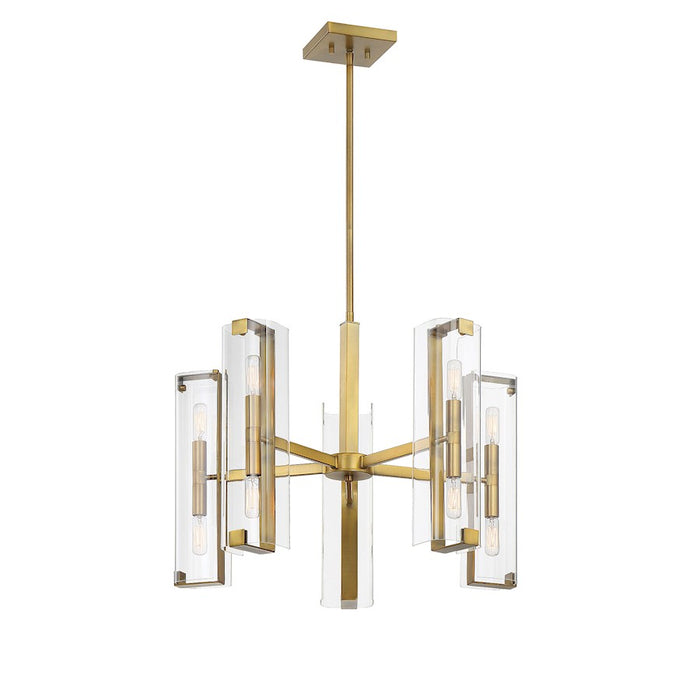 Savoy House Winfield 10-Light Chandelier, Warm Brass