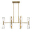 Savoy House Winfield 12-Light Linear Chandelier, Warm Brass