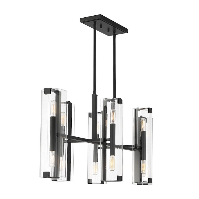 Savoy House Winfield 12-Light Linear Chandelier, Matte Black