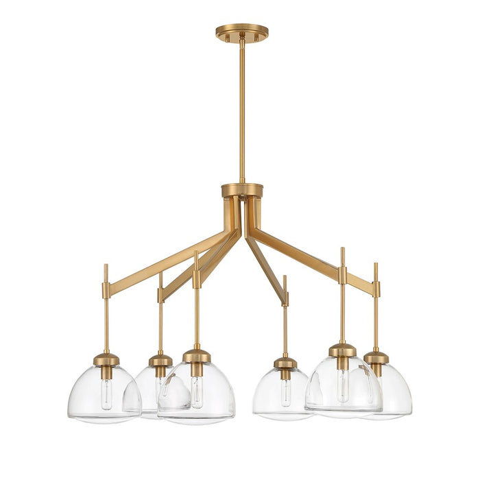 Savoy House Corbin 6-Light Chandelier, Warm Brass