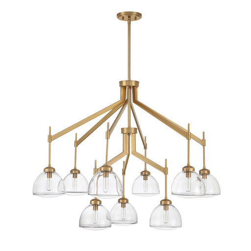 Savoy House Corbin 9-Light Chandelier, Warm Brass