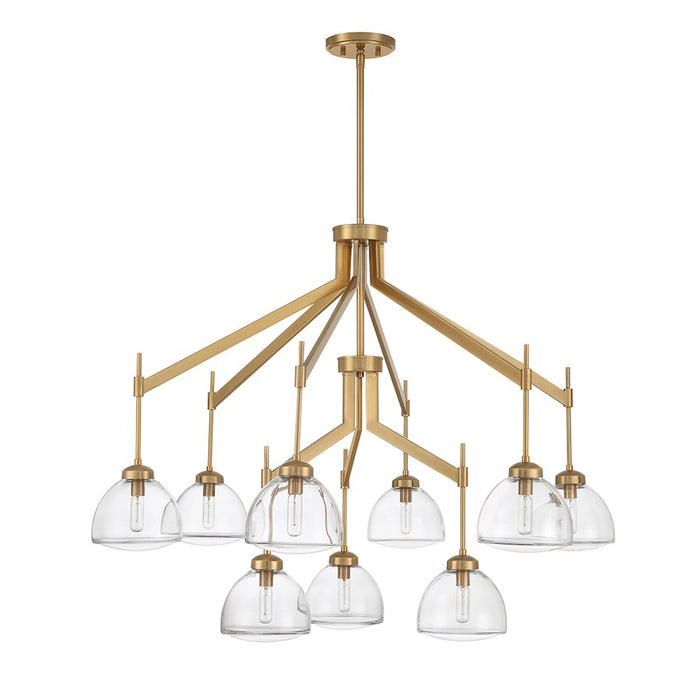 Savoy House Corbin 9-Light Chandelier, Warm Brass