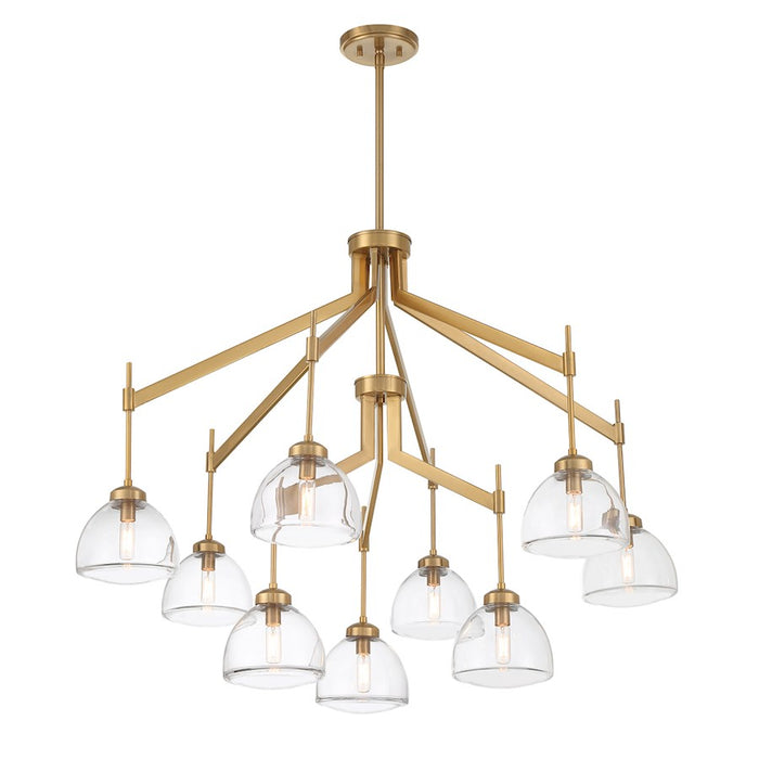 Savoy House Corbin 9-Light Chandelier, Warm Brass