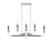 Savoy House Davidson 5 Light Linear Chandelier, Black & Chrome