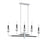 Savoy House Davidson 5 Light Linear Chandelier, Black & Chrome