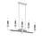 Savoy House Davidson 5 Light Linear Chandelier, Black & Chrome