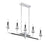 Savoy House Davidson 5 Light Linear Chandelier, Black & Chrome
