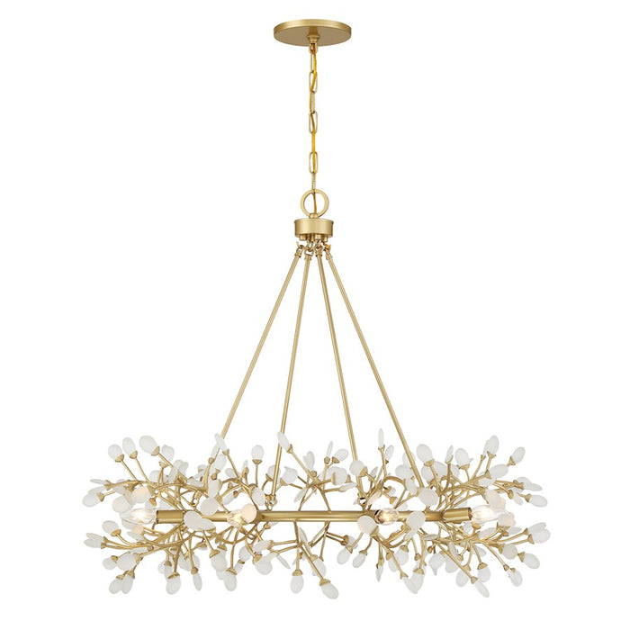 Savoy House Once 8 Light Chandelier, Spun Gold/Frosted - 1-9855-8-328