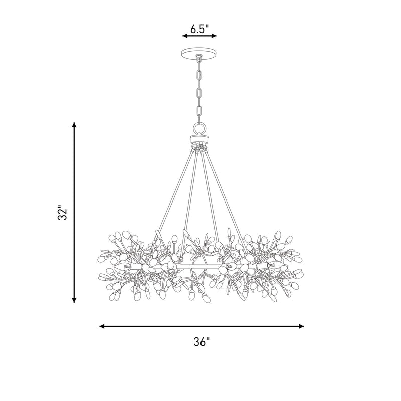 Savoy House Once 8 Light Chandelier, Spun Gold/Frosted