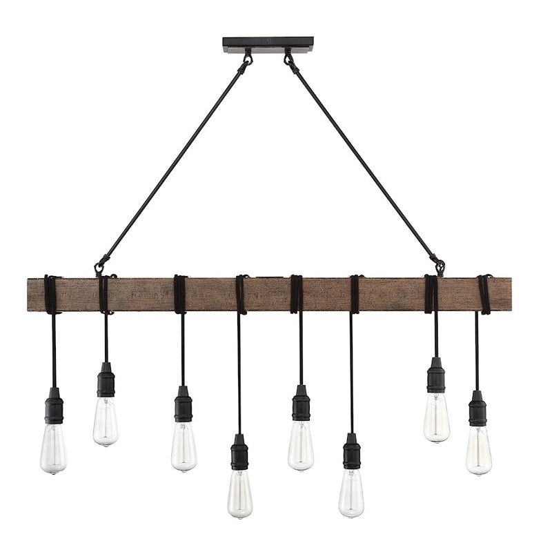 Savoy House Burgess 8-Light Linear Chandelier, Durango
