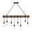 Savoy House Burgess 8-Light Linear Chandelier, Durango