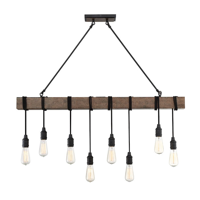 Savoy House Burgess 8-Light Linear Chandelier, Durango