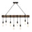 Savoy House Burgess 8-Light Linear Chandelier, Durango