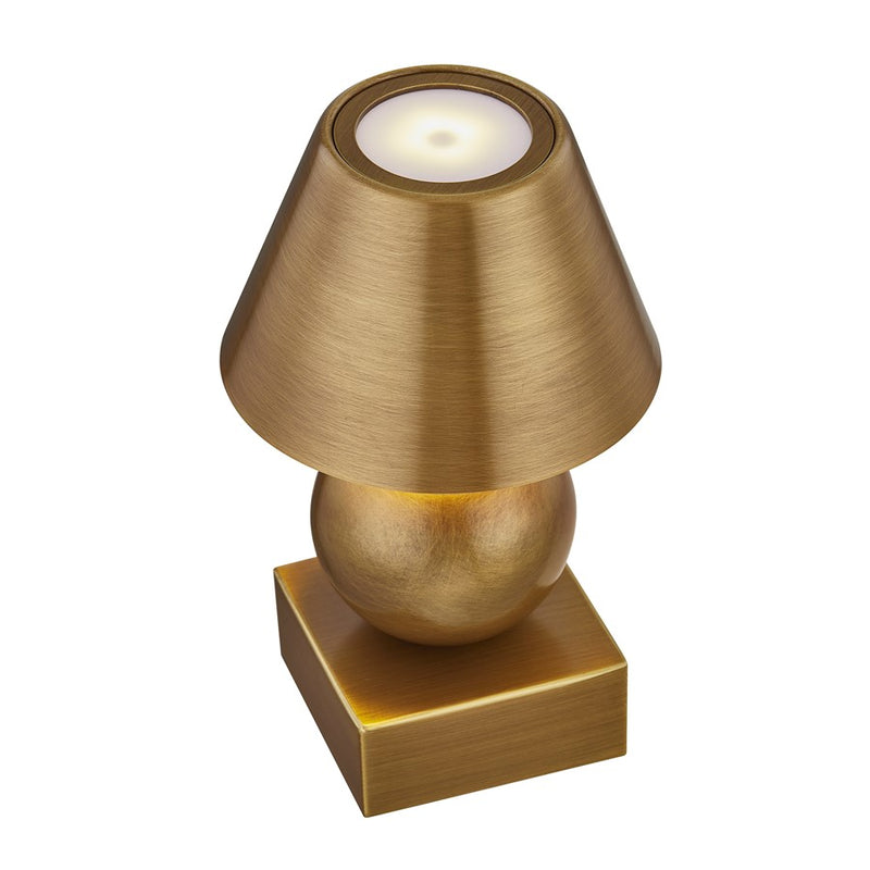 Savoy House Coco & Dash Silas Lt Table Lamp, Rechargable, Brass
