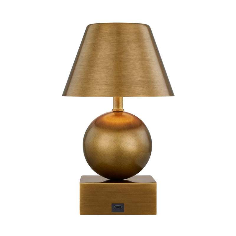 Savoy House Coco & Dash Silas Lt Table Lamp, Rechargable, Brass