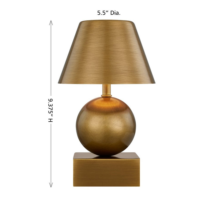 Savoy House Coco & Dash Silas Lt Table Lamp, Rechargable, Brass