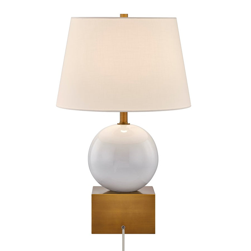 Savoy House Coco & Dash Brumfield 1 Lt Table, Ceramic and Brass