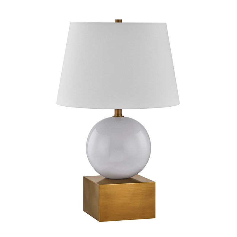 Savoy House Coco & Dash Brumfield 1 Lt Table, Ceramic and Brass