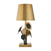 Savoy House Posey 1-Light Rechargeable Table Lamp | Nature-Inspired Brass and Black Metal | Bedroom & Patio Accent | 240 Lumens, 3000K | Model 11-CD26RC