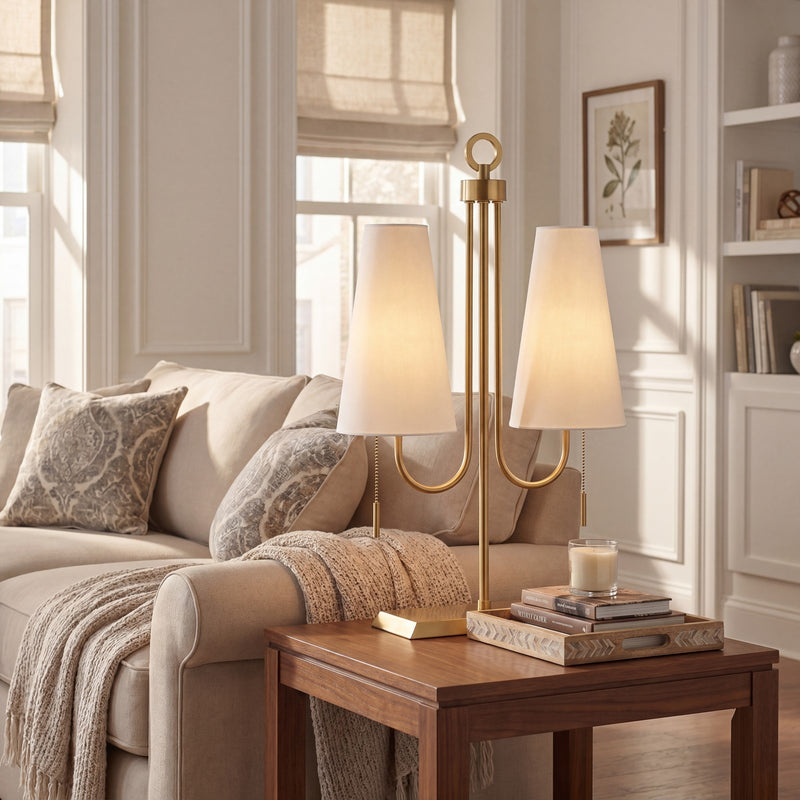Savoy House Wilkes 2 Lt Table Lamp, White