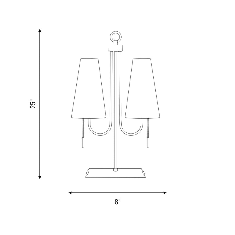 Savoy House Wilkes 2 Lt Table Lamp, White