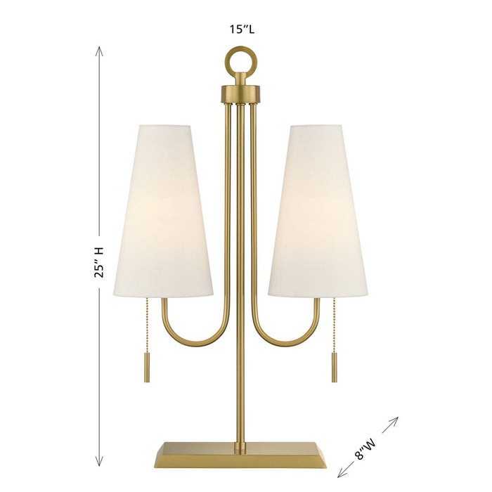 Savoy House Wilkes 2 Lt Table Lamp, White