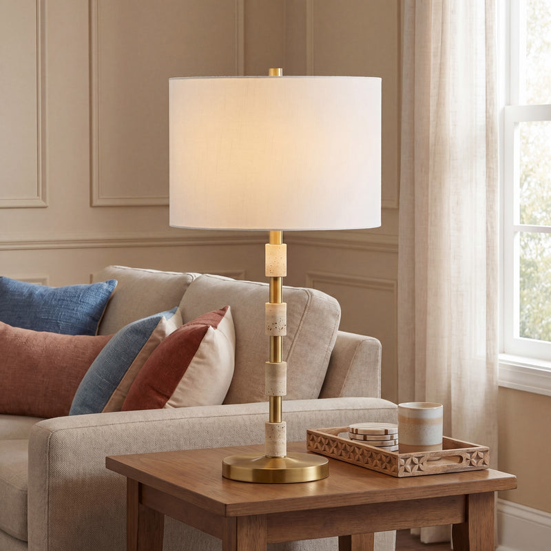 Savoy House Bartow 1 Lt Table Lamp, White