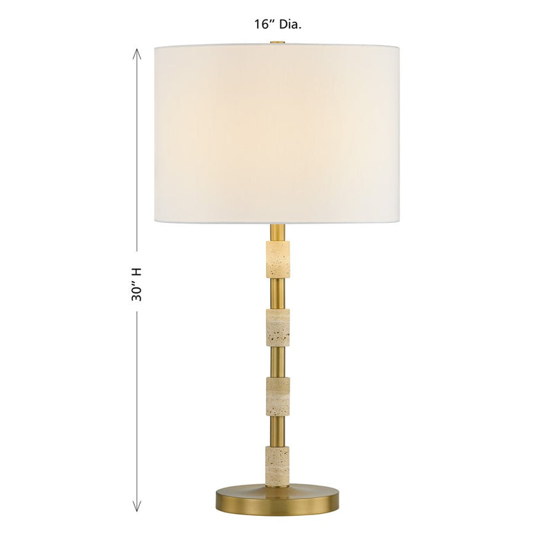 Savoy House Bartow 1 Lt Table Lamp, White