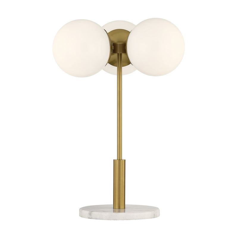 Savoy House Turin 3 Lt Table Lamp, White Opal