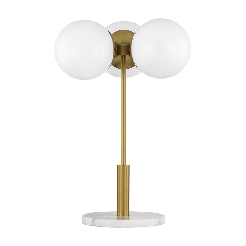 Savoy House Turin 3 Lt Table Lamp, White Opal