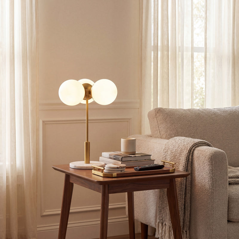 Savoy House Turin 3 Lt Table Lamp, White Opal