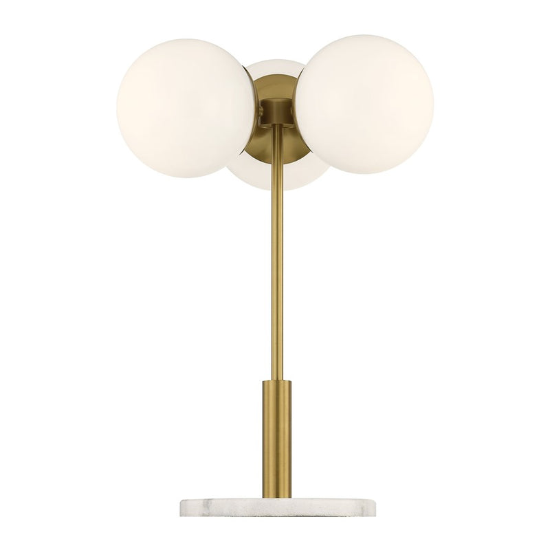 Savoy House Turin 3 Lt Table Lamp, White Opal