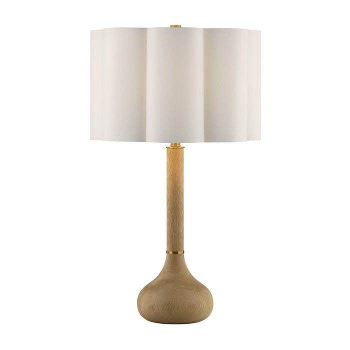 Savoy House Derby 1 Lt Table Lamp, White Scalloped - 11-DF14