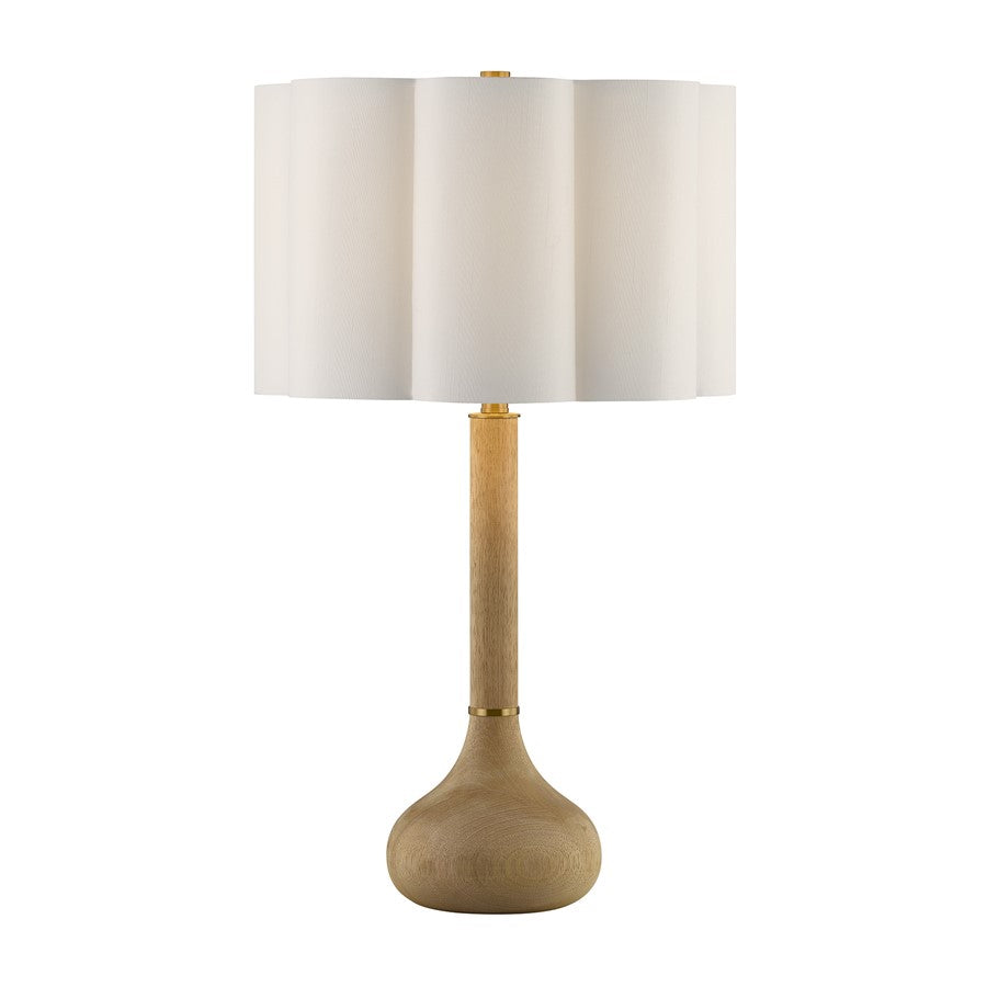 Savoy House Derby 1 Lt Table Lamp, White Scalloped - 11-DF14