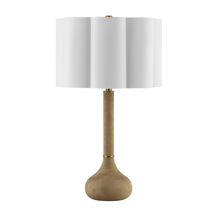 Savoy House Derby 1 Lt Table Lamp, White Scalloped