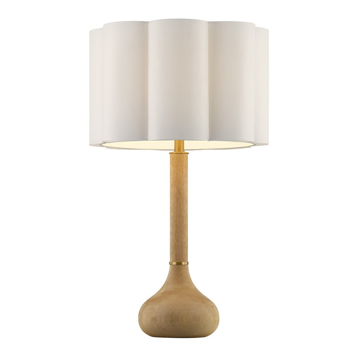Savoy House Derby 1 Lt Table Lamp, White Scalloped