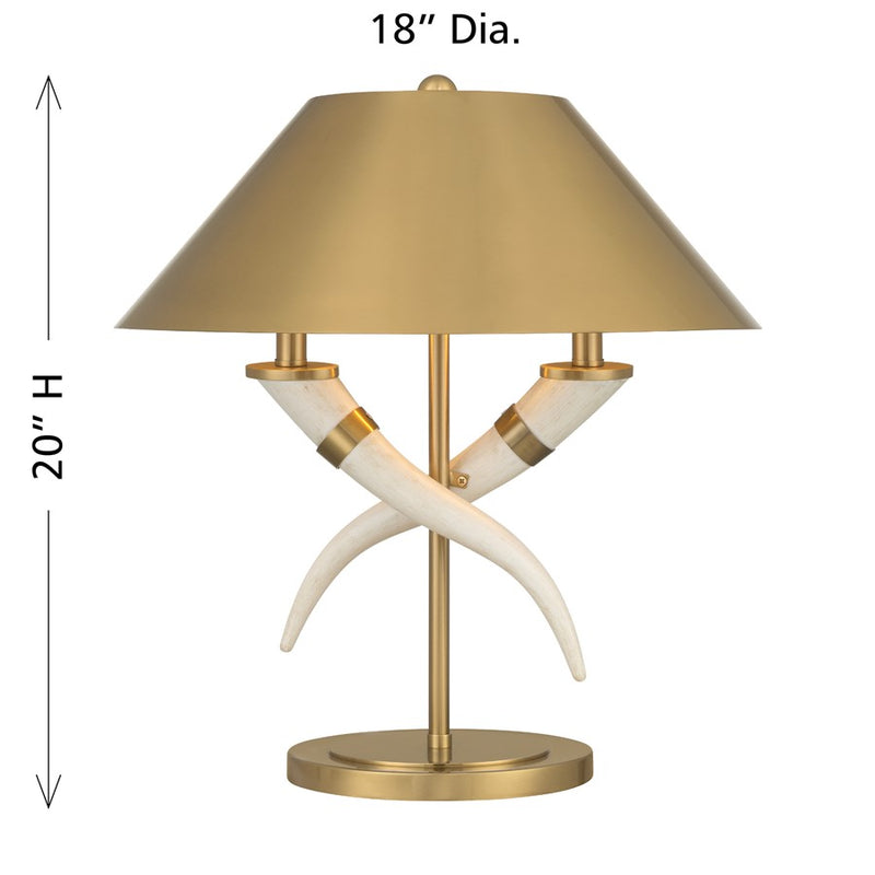 Savoy House Hearne 2 Lt Table Lamp, Brass