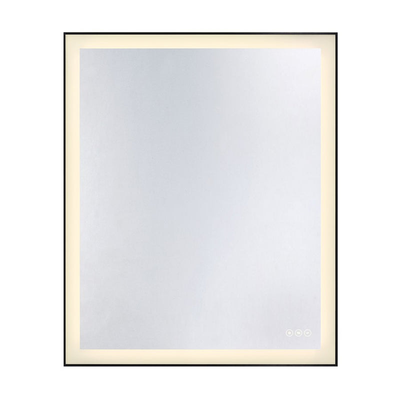 Savoy House Paulding LED 30x36 Rectangle Frontlit Mirror, Black - 2-1230-30X36