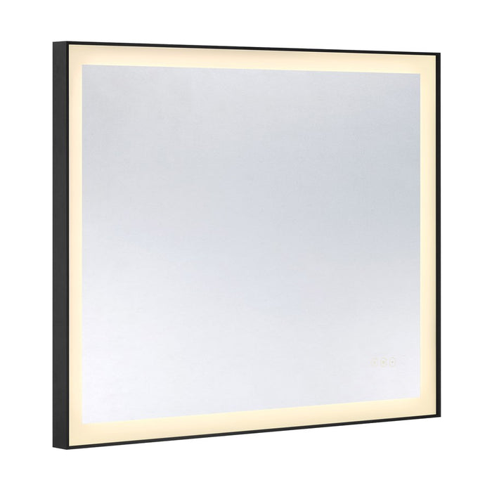 Savoy House Paulding LED 30x36 Rectangle Frontlit Mirror, Black