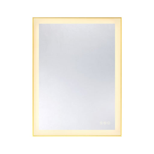 Savoy House Paulding LED 24x32 Rectangle Frontlit Mirror, Gold - 2-1232-24X32