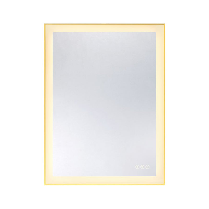 Savoy House Paulding LED 24x32 Rectangle Frontlit Mirror, Gold