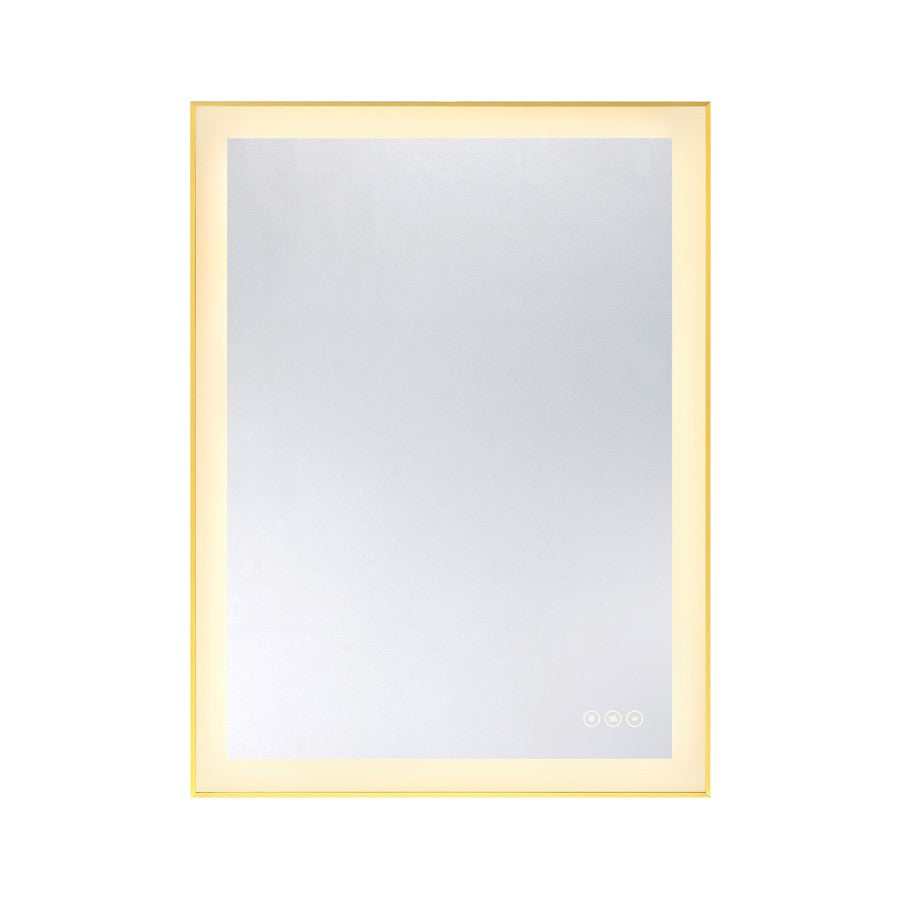 Savoy House Paulding LED 24x32 Rectangle Frontlit Mirror, Gold - 2-1232-24X32