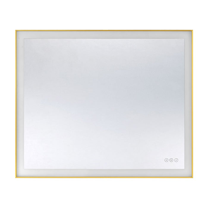 Savoy House Paulding LED 30x36 Rectangle Frontlit Mirror, Gold