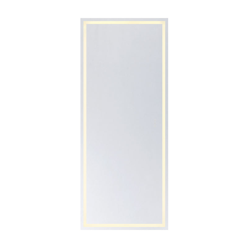 Savoy House Beckett 72in LED Rectangle Frontlit Mirror | Frost Metal Frame | Bathroom & Vanity Illuminated Mirror | 72 x 30 x 1.13 | Model 2-1236-30X72