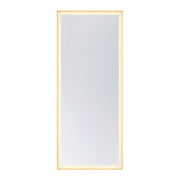 Savoy House Paulding 72in LED Rectangle Frontlit Mirror | Modern Gold Metal Frame | Bathroom & Powder Room Vanity | 72 x 30 x 2 in | Model 2-1240-30X72
