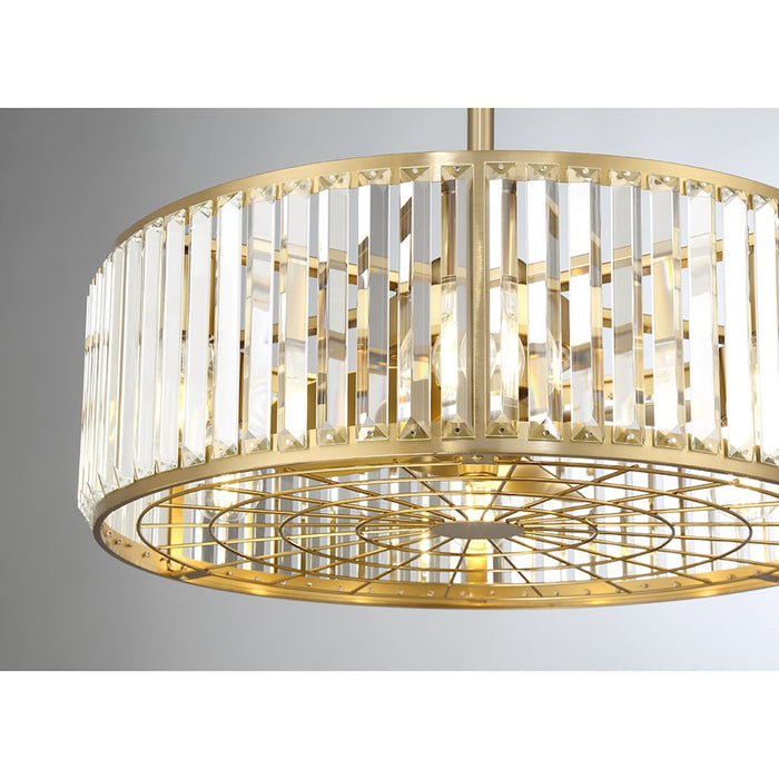 Savoy House Janus 5-Light Fan D'Lier, Warm Brass