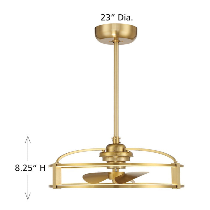 Savoy House Vesta LED Fan D'Lier, Warm Brass