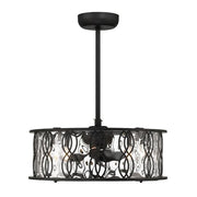 Savoy House Snowden 5-Light LED Fan D'Lier, Matte Black - 24-FD-2008-89