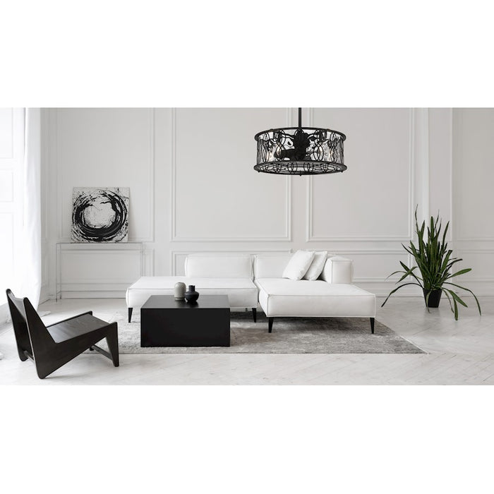 Savoy House Snowden 5Lt Ceiling Fan/Fan D'Lier, Black/Glacier