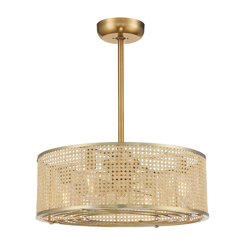 Savoy House Astoria 4-Light Fan D'Lier, Warm Brass